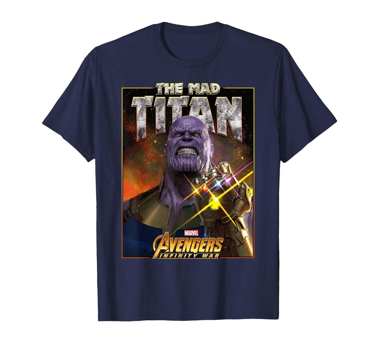 Marvel Infinity War Thanos Mad Titan Bling Graphic T-Shirt T-Shirt