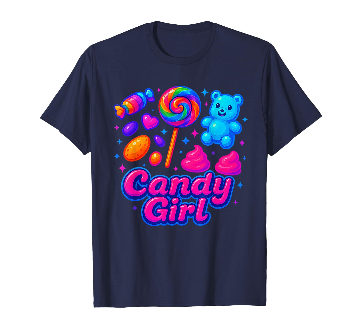 Candy Girl Sweet Lollipop Cotton Candy Cute Shirt T-Shirt