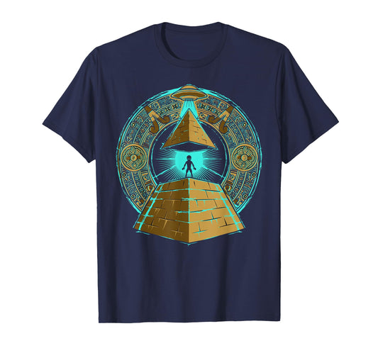 Ancient Astronaut Egyptian Pyramid Alien Conspiracy Theory T-Shirt