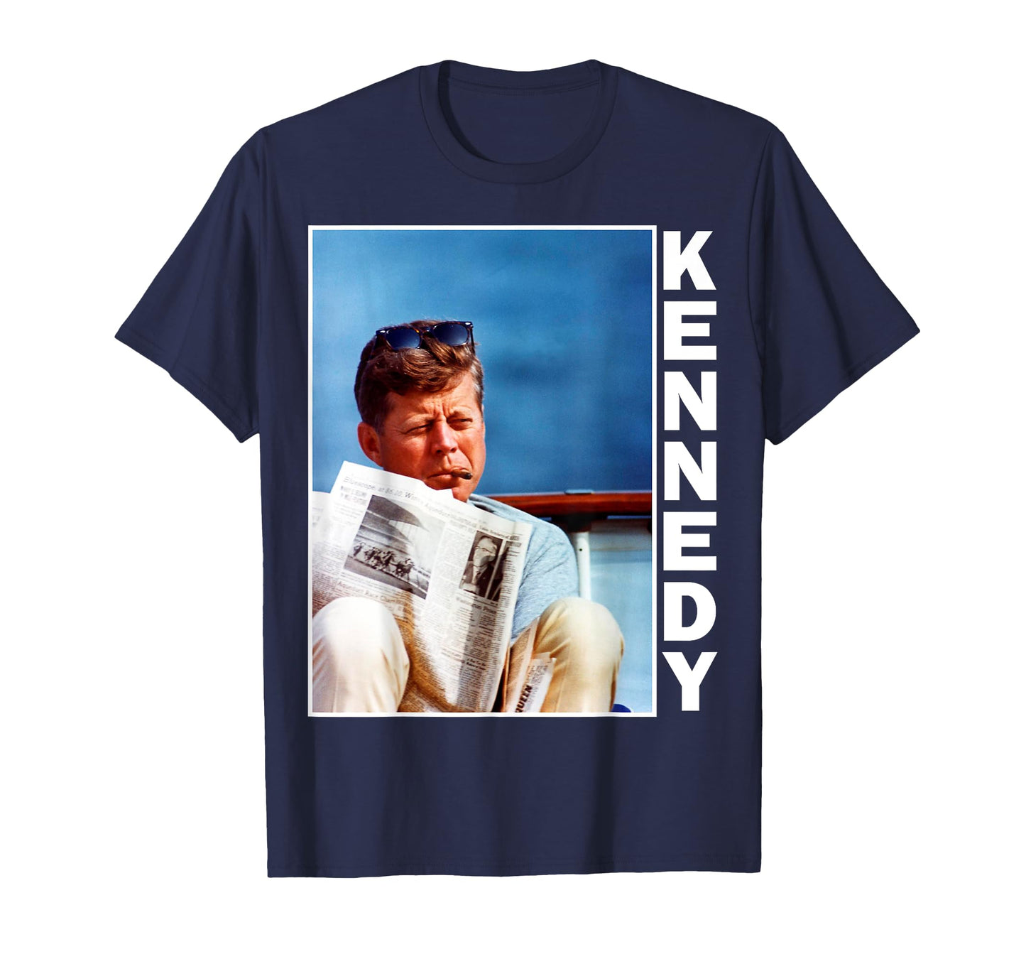 John F Kennedy Cigar Smoking Presidential Souvenir President T-Shirt