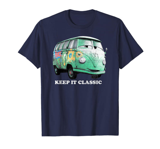 Disney Pixar Cars Fillmore Keep It Classic Groovy Bus Logo T-Shirt