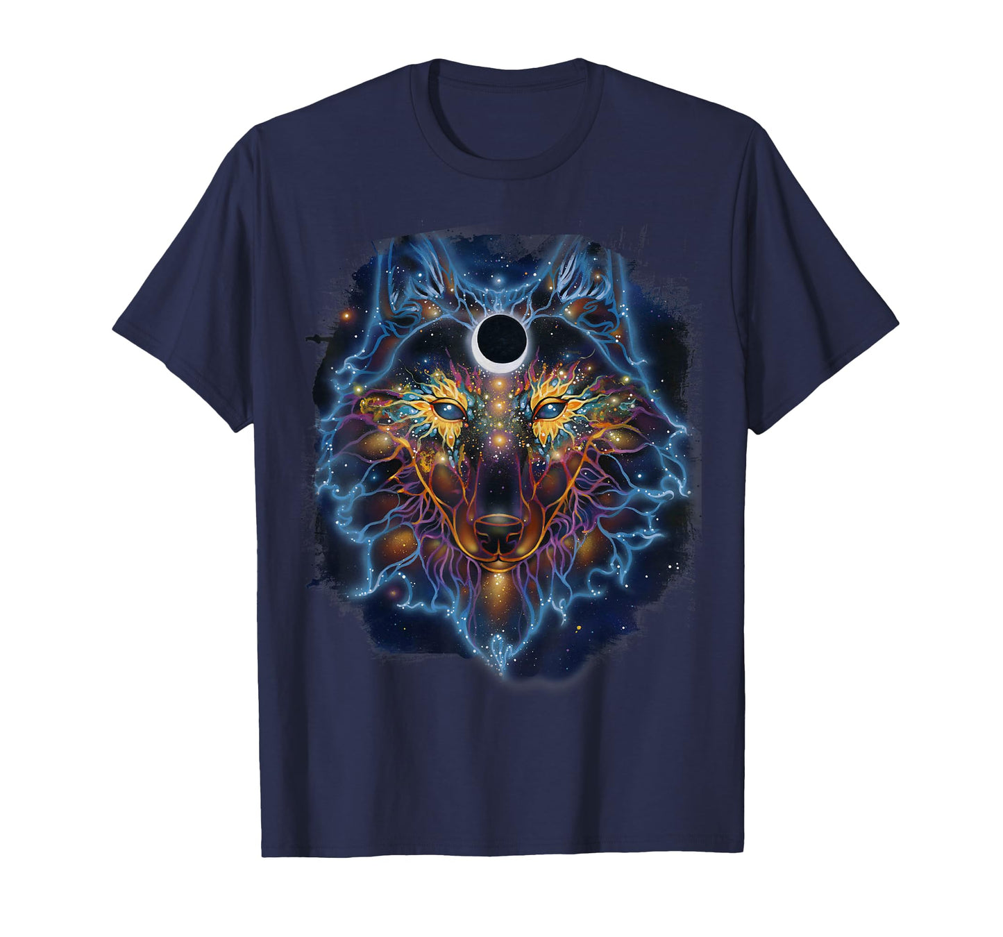 Ravynne Phelan Art, Divine Instinct, Cosmic Wolf T-Shirt