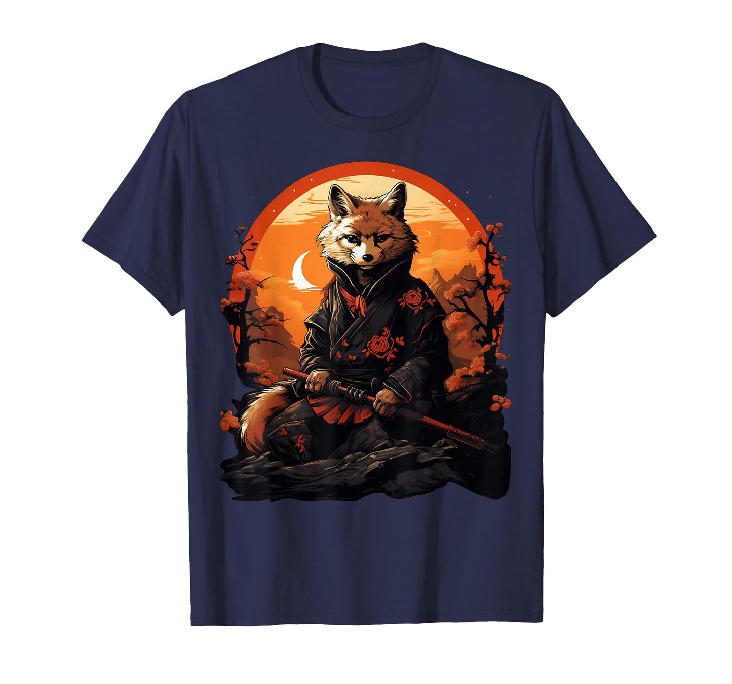 Japanese Kawaii Fox Warrior Ninja martial arts Fox T-Shirt