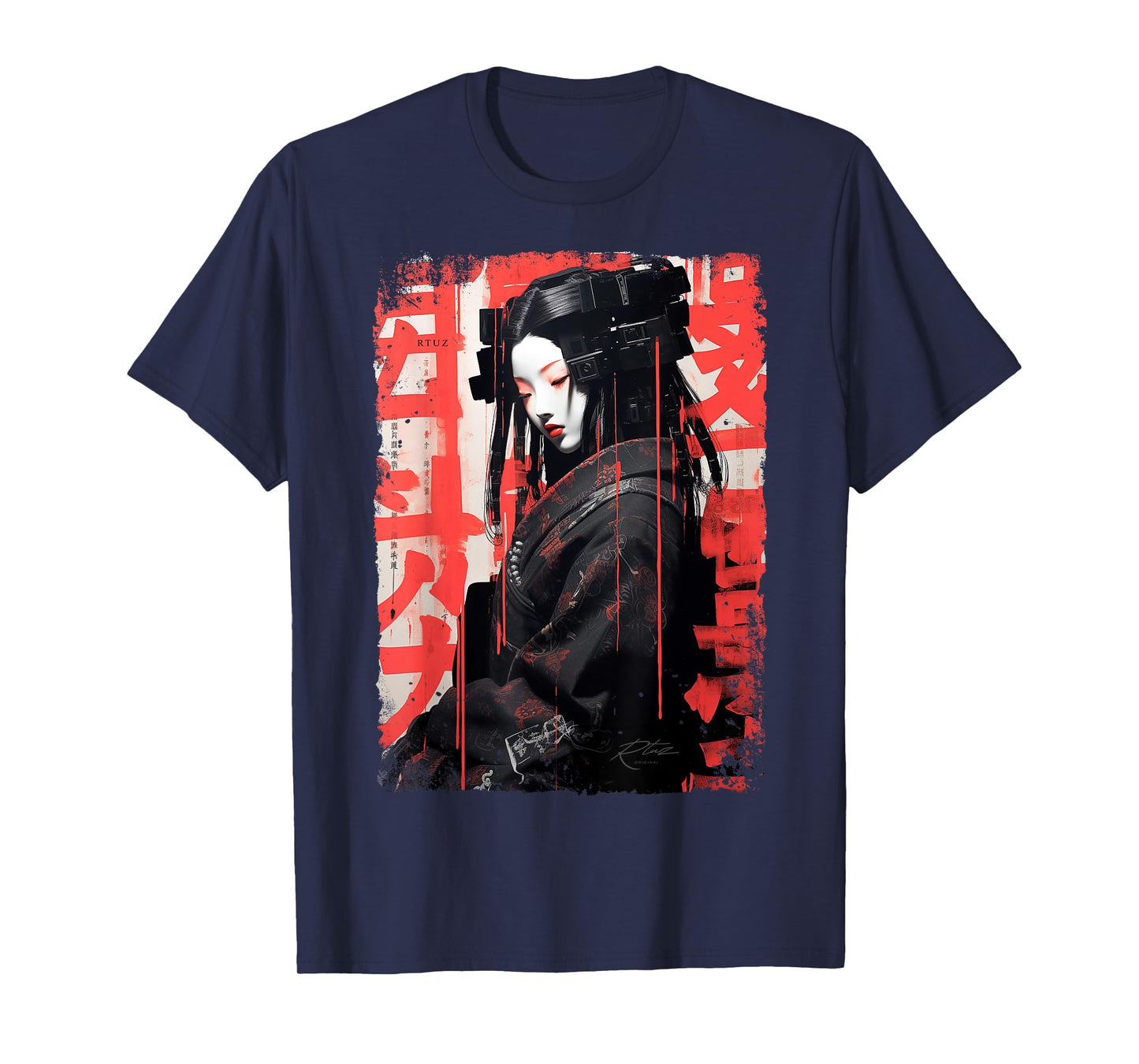Hip Hop Y2K Vintage Hipster Edgy Urban Streetwear Geisha T-Shirt
