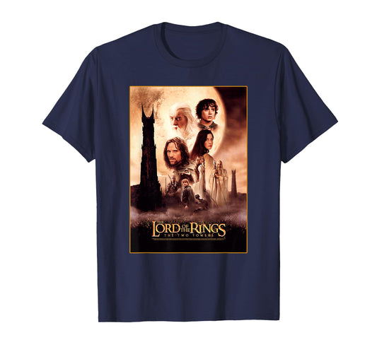 Lord Of The Rings Group Two Towers Poster T-Shirt