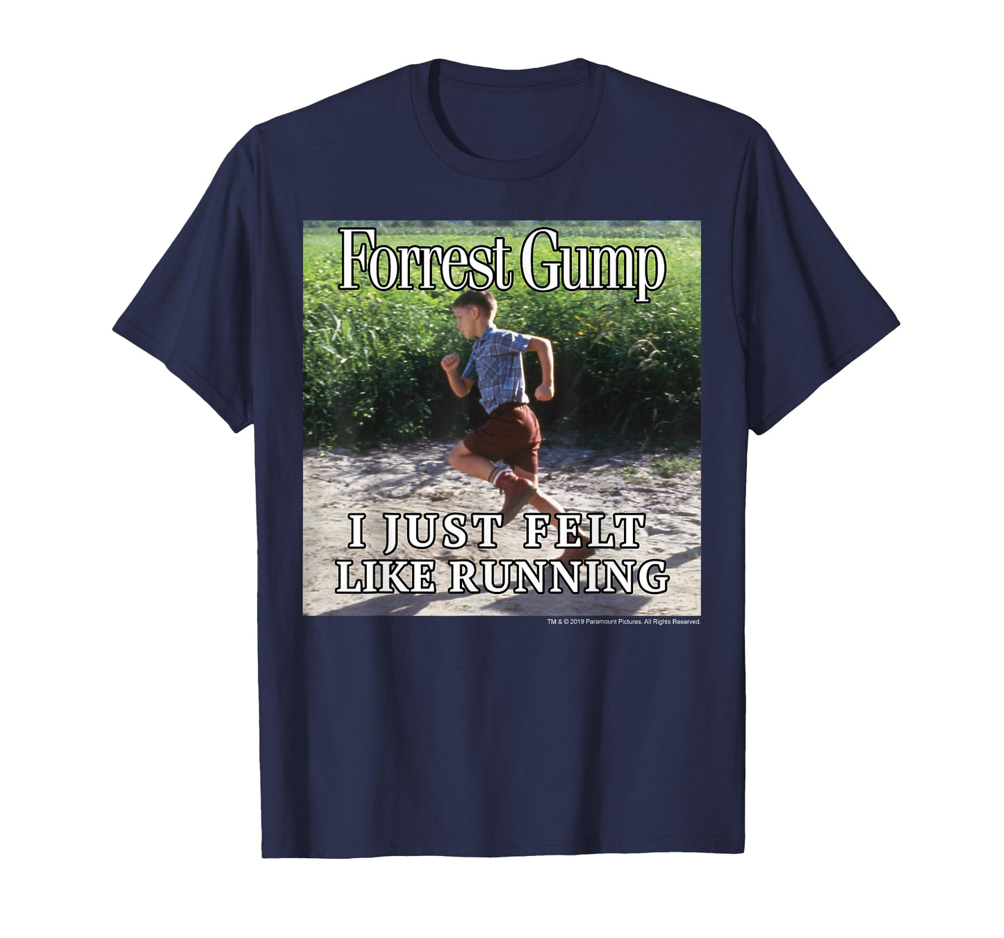 Forrest Gump Just Felt Like Running Photo Panel T-Shirt