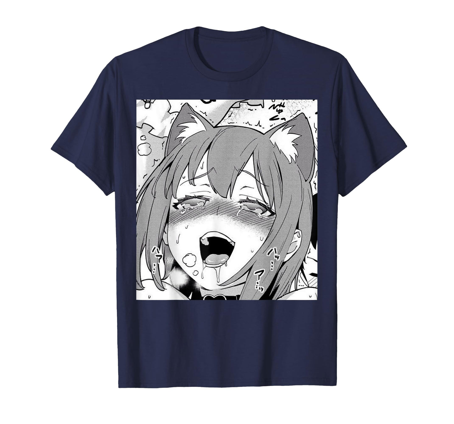 Neko/Cat Ahegao Girl Anime Otaku Weeb Love T-shirt T-Shirt