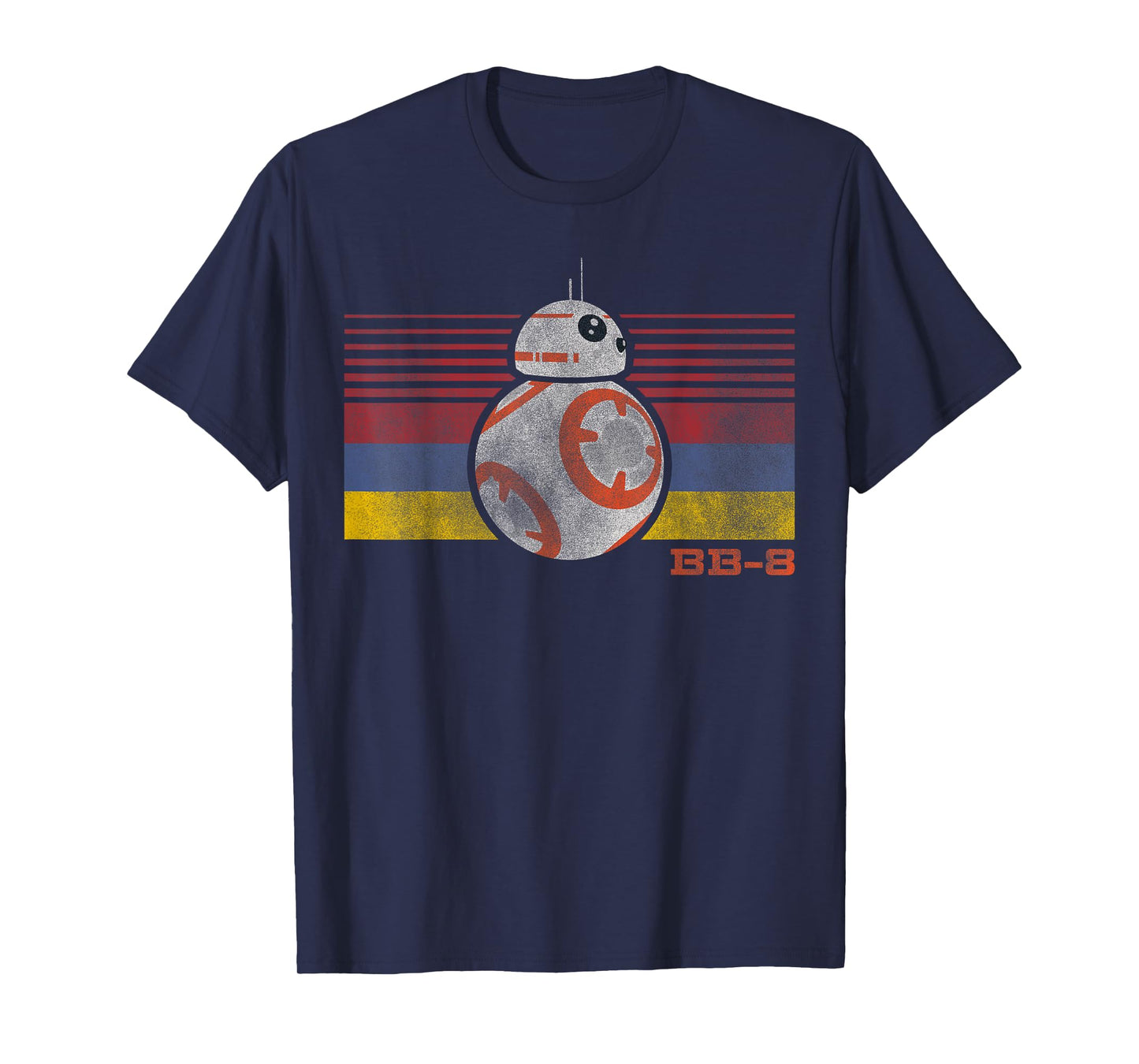 Star Wars BB-8 Retro Stripes Episode 7 Graphic T-Shirt