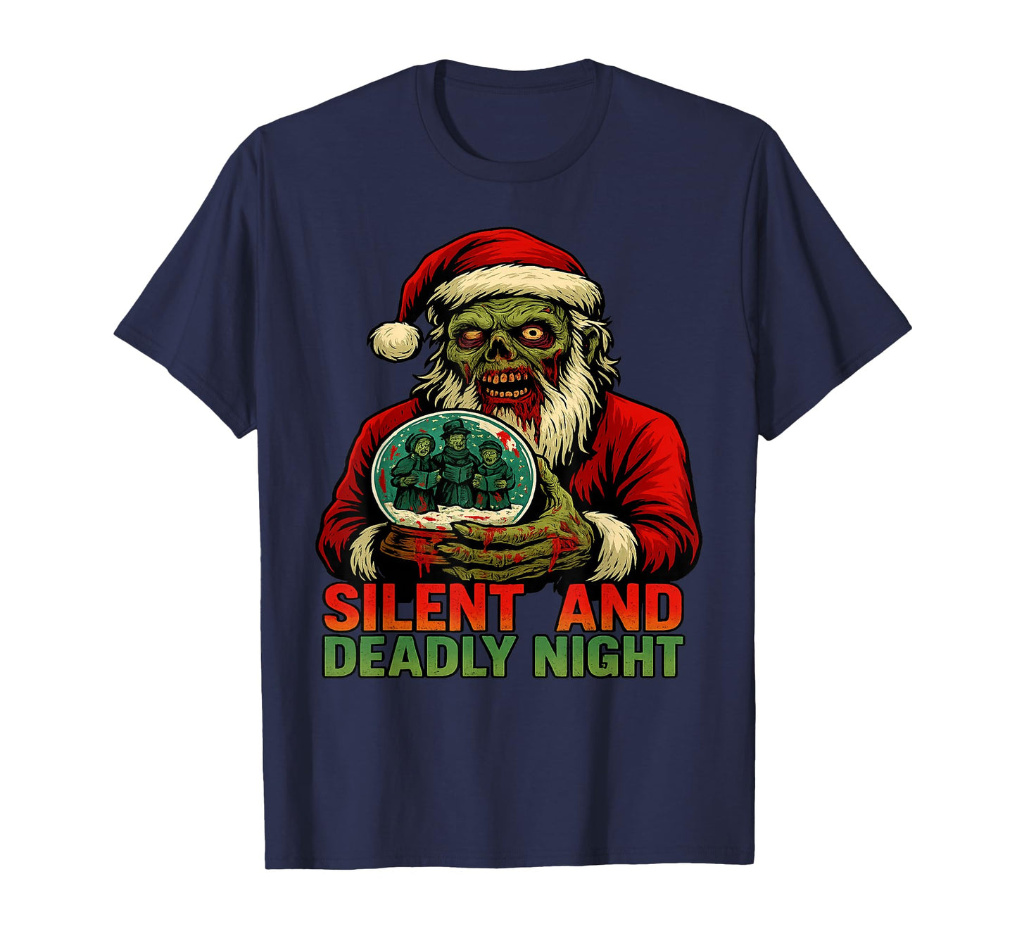 Zombie Santa Claus Dark Silent Deadly Night Christmas T-Shirt
