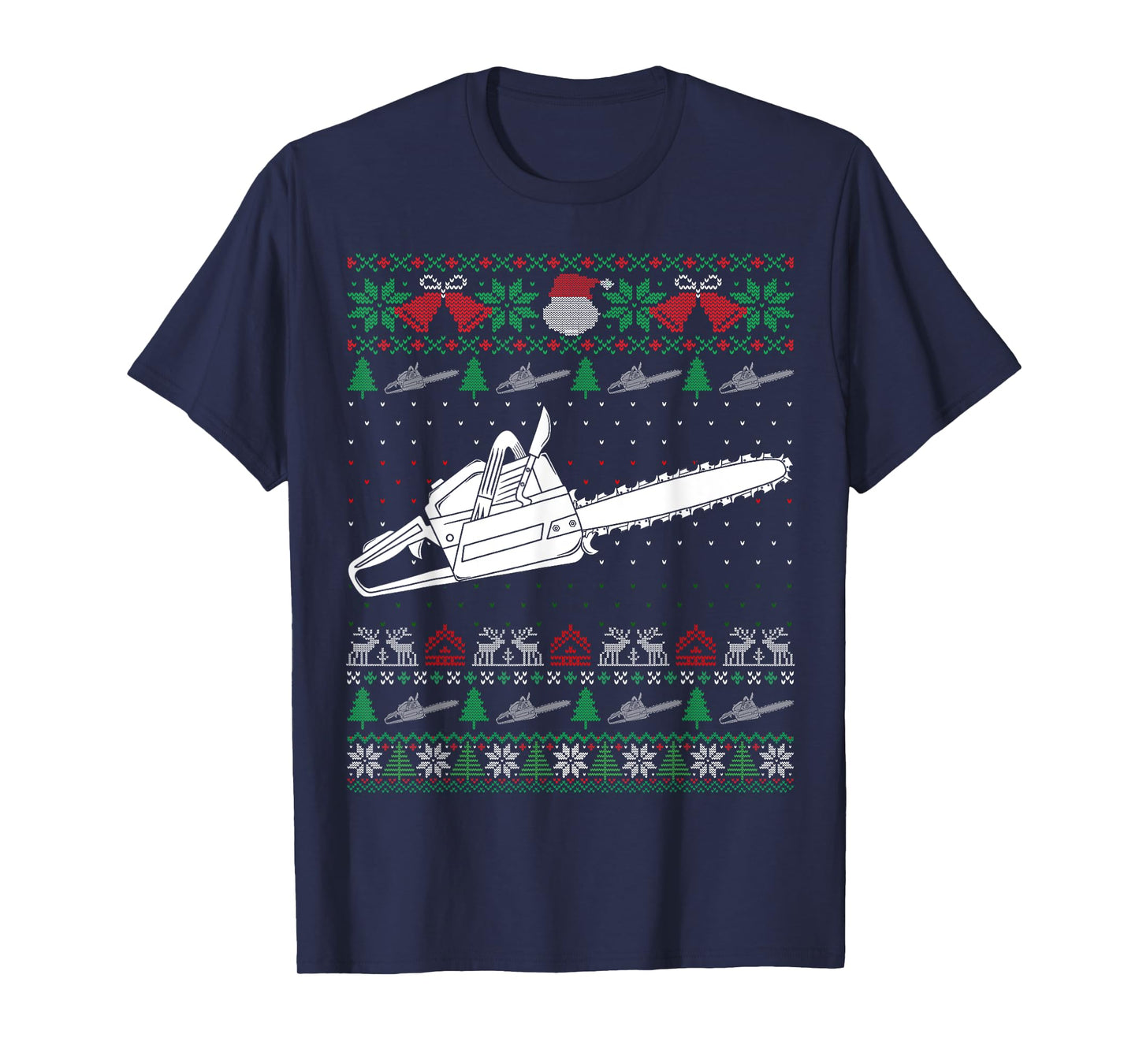 Funny Christmas Chainsaw Lovers Ugly Xmas Sweater Pajamas T-Shirt