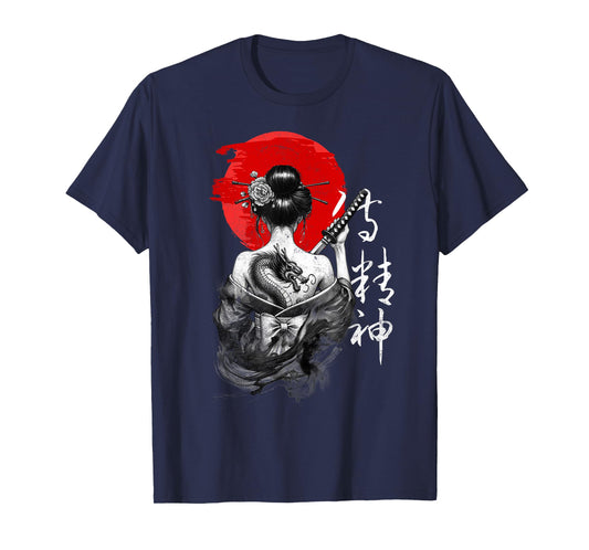 Samurai Warrior Japanese Bushido Katana Geisha Men Women T-Shirt