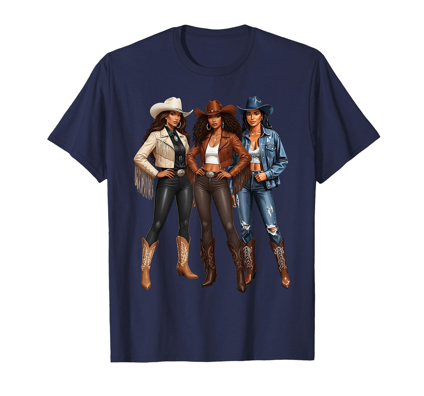 African American Black Cowgirl Western Country Texas Rodeo T-Shirt