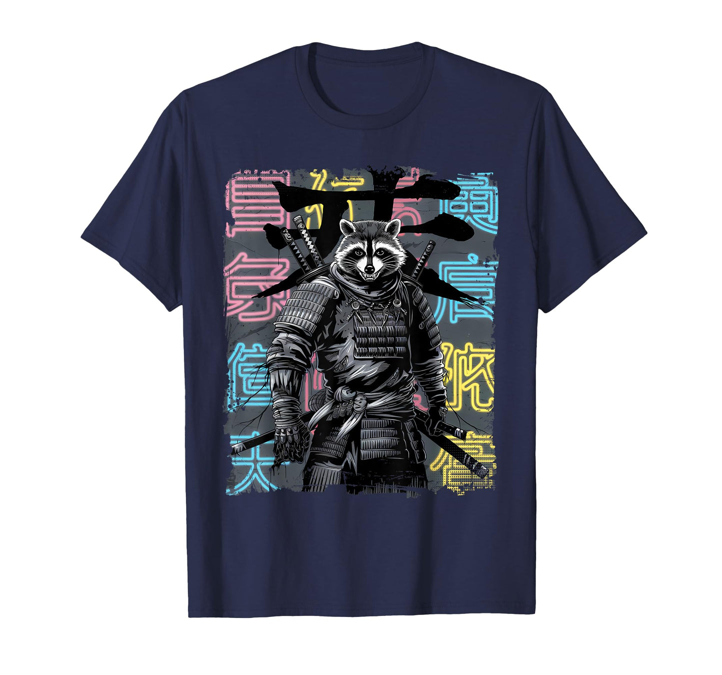 Racoon Samurai Japanese Warrior Anime Ninja T-Shirt