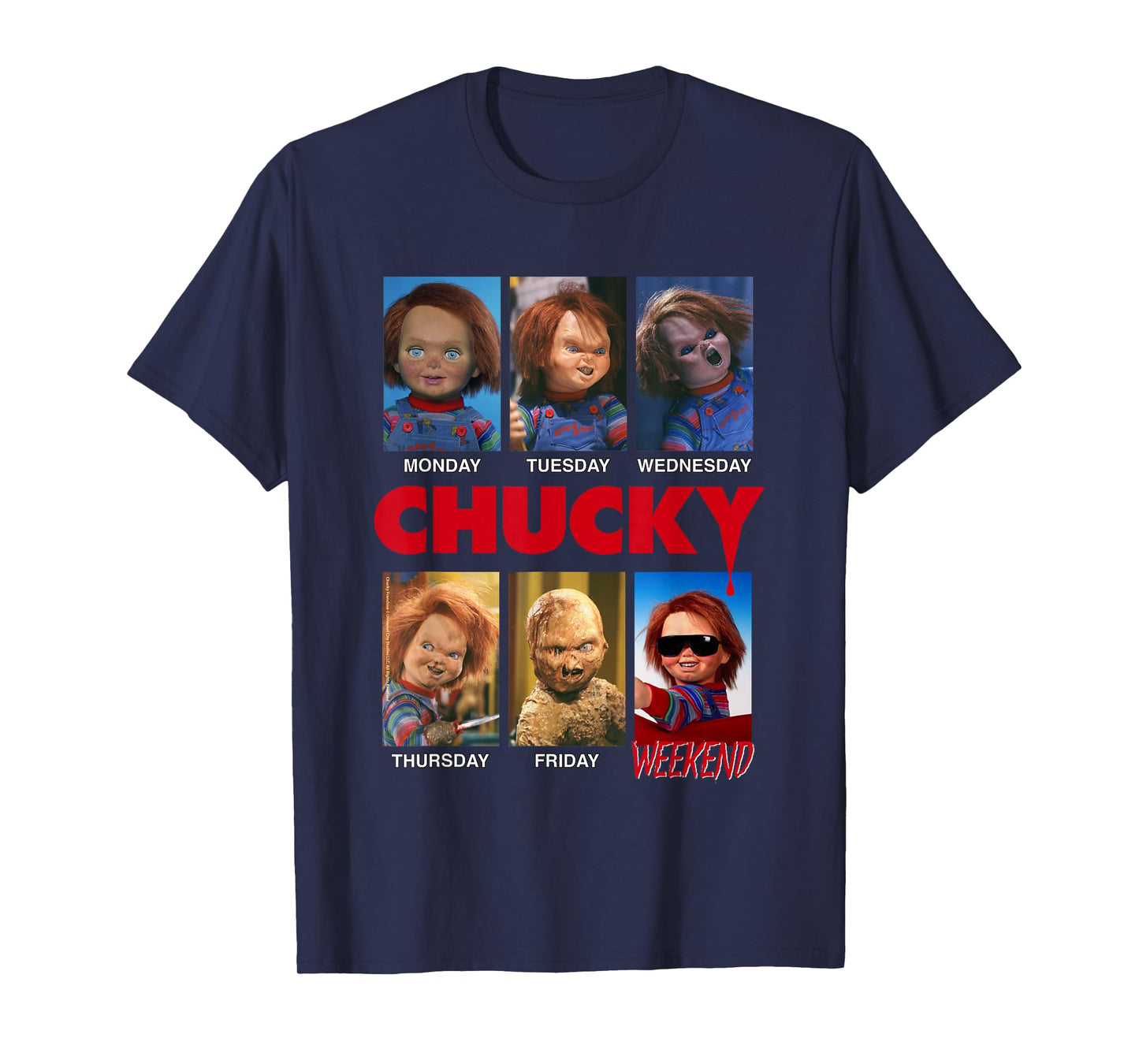 Chucky Days of The Week Moods T-Shirt