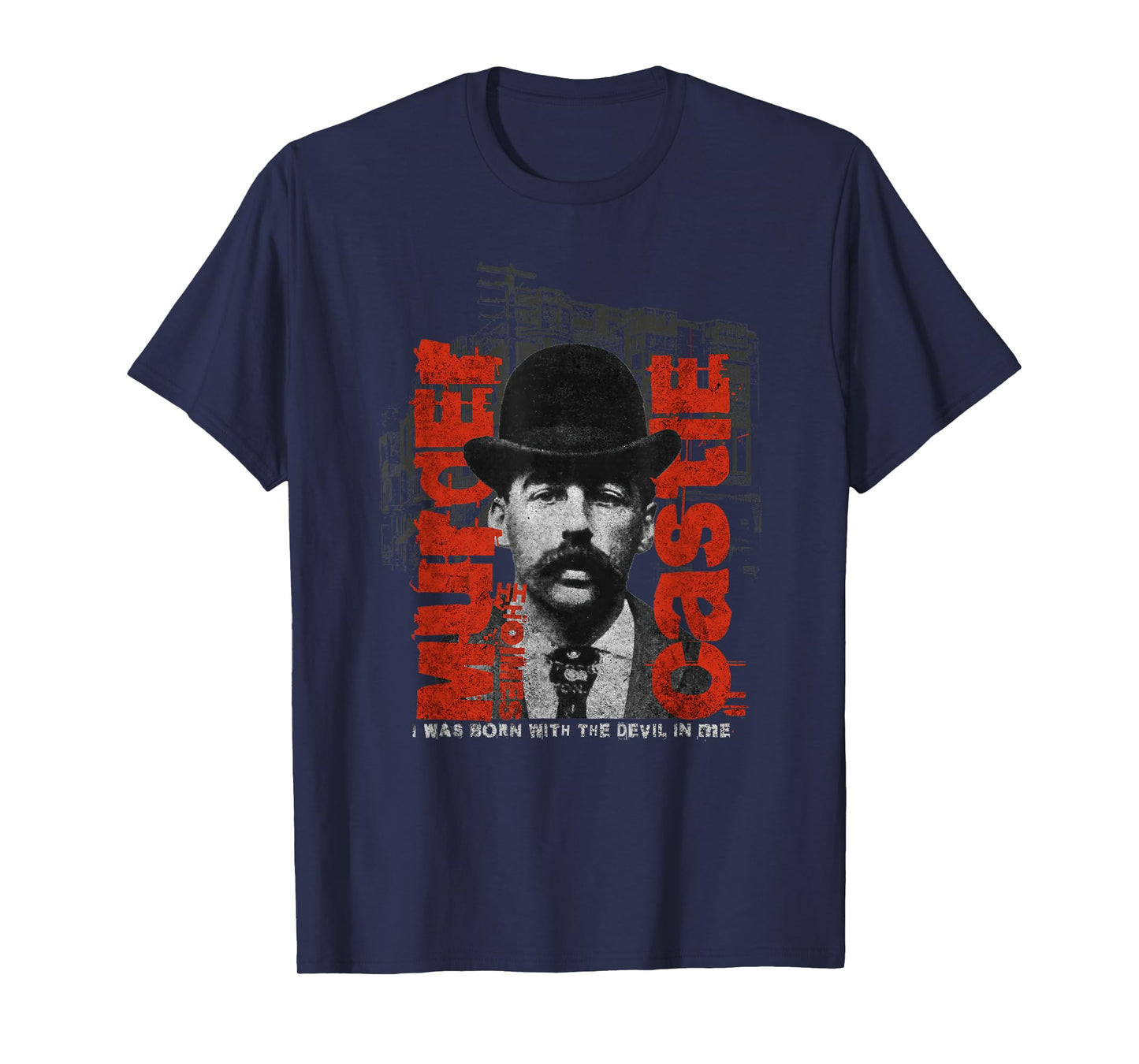 Vintage Horror MURDER CASTLE HH Holmes, Dark Streetwear T-Shirt