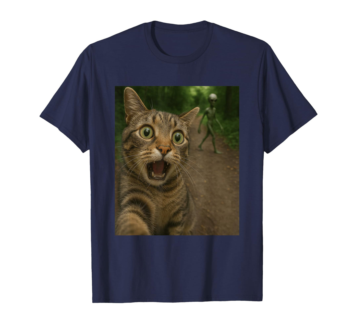 Cat Selfie, Alien, Funny T-Shirt
