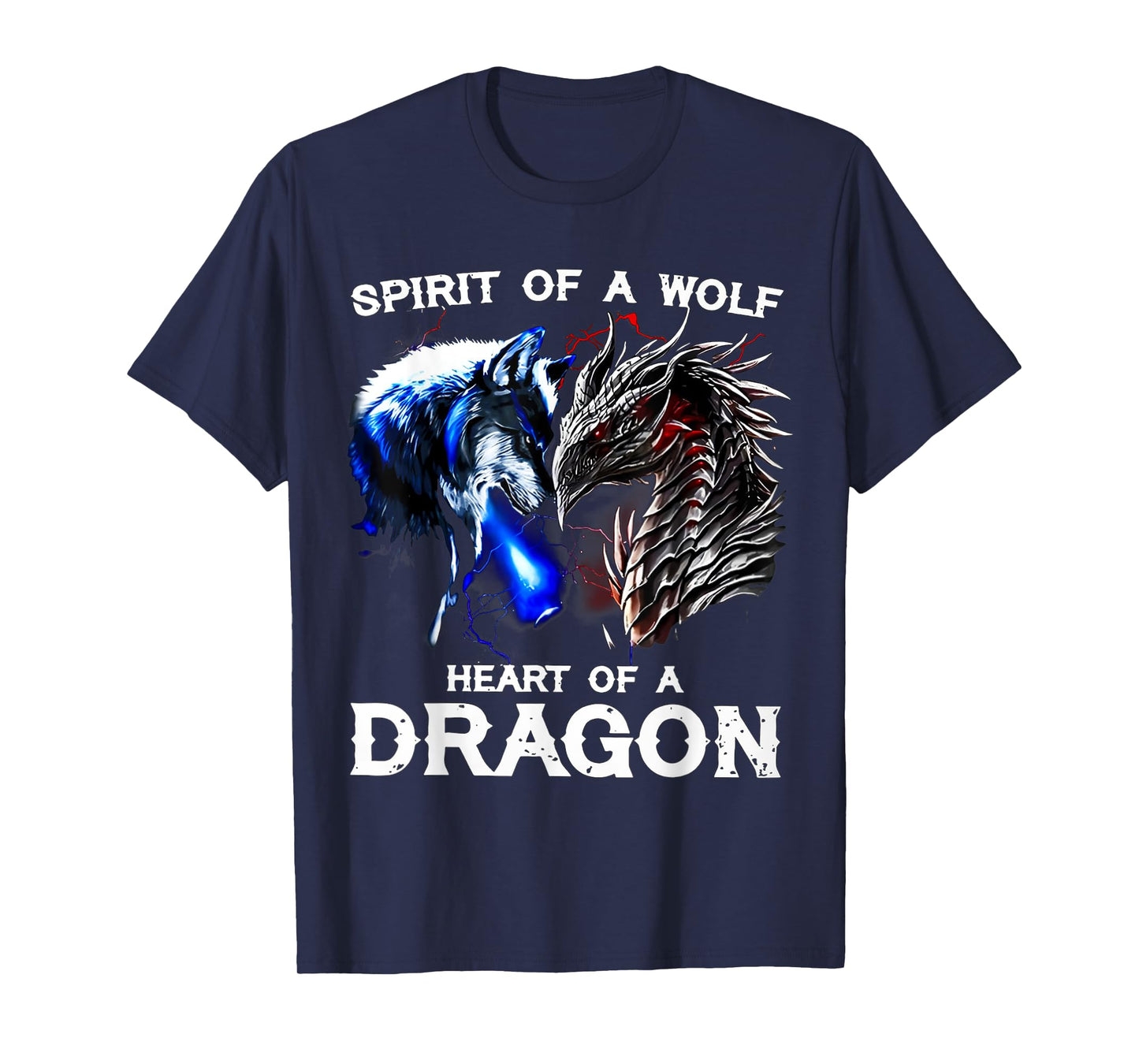 The Soul of a Wolf The Heart of a Dragon T-Shirt