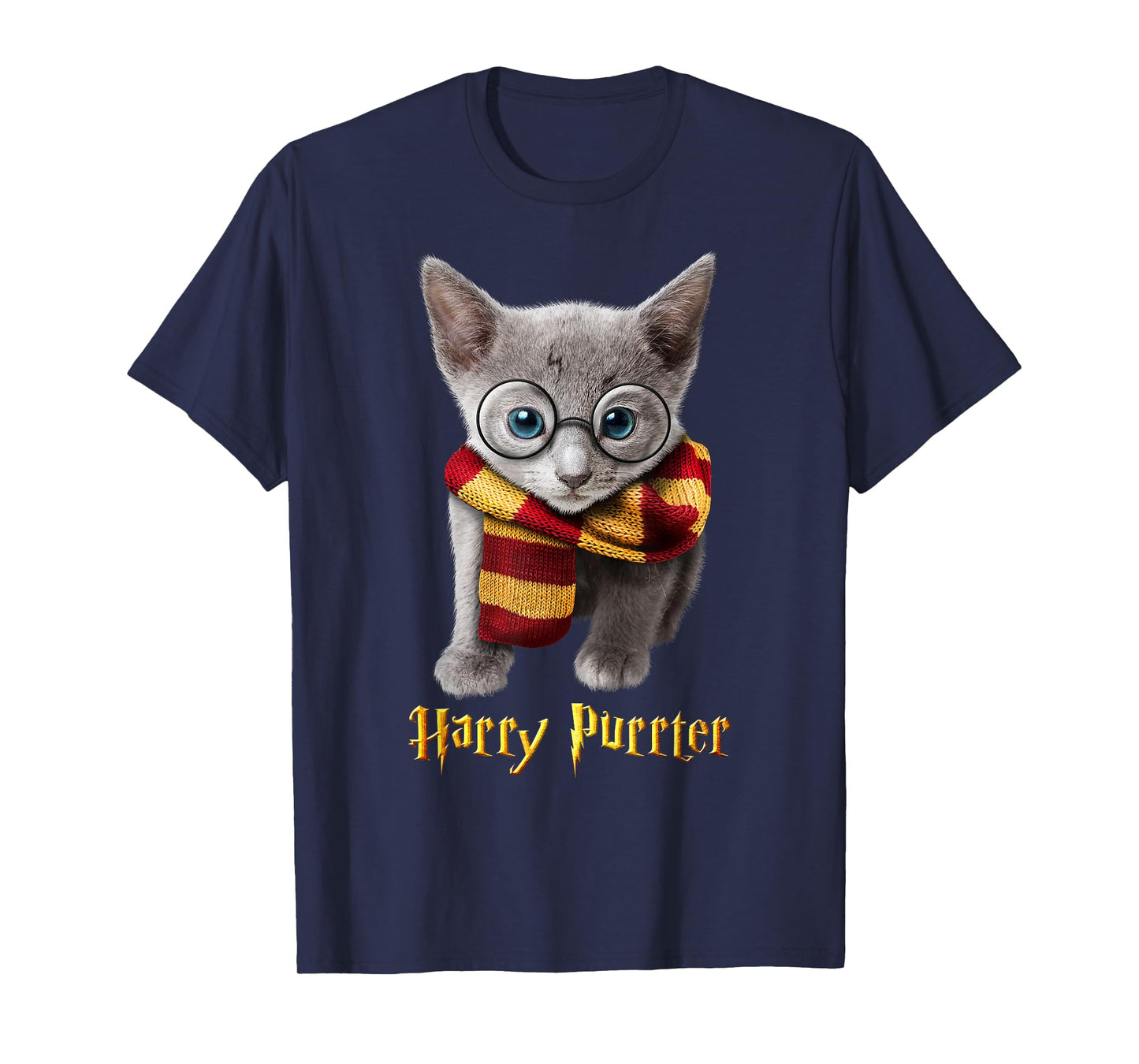 Harry Purrter - Cute & funny Cat tshirt for halloween kitten Men Women Kids T-Shirt