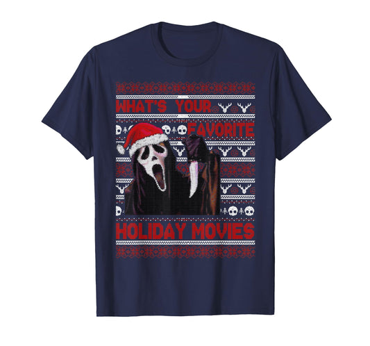 What's Your Favorite Holiday Movies, Grim Reaper Christmas T-Shirt
