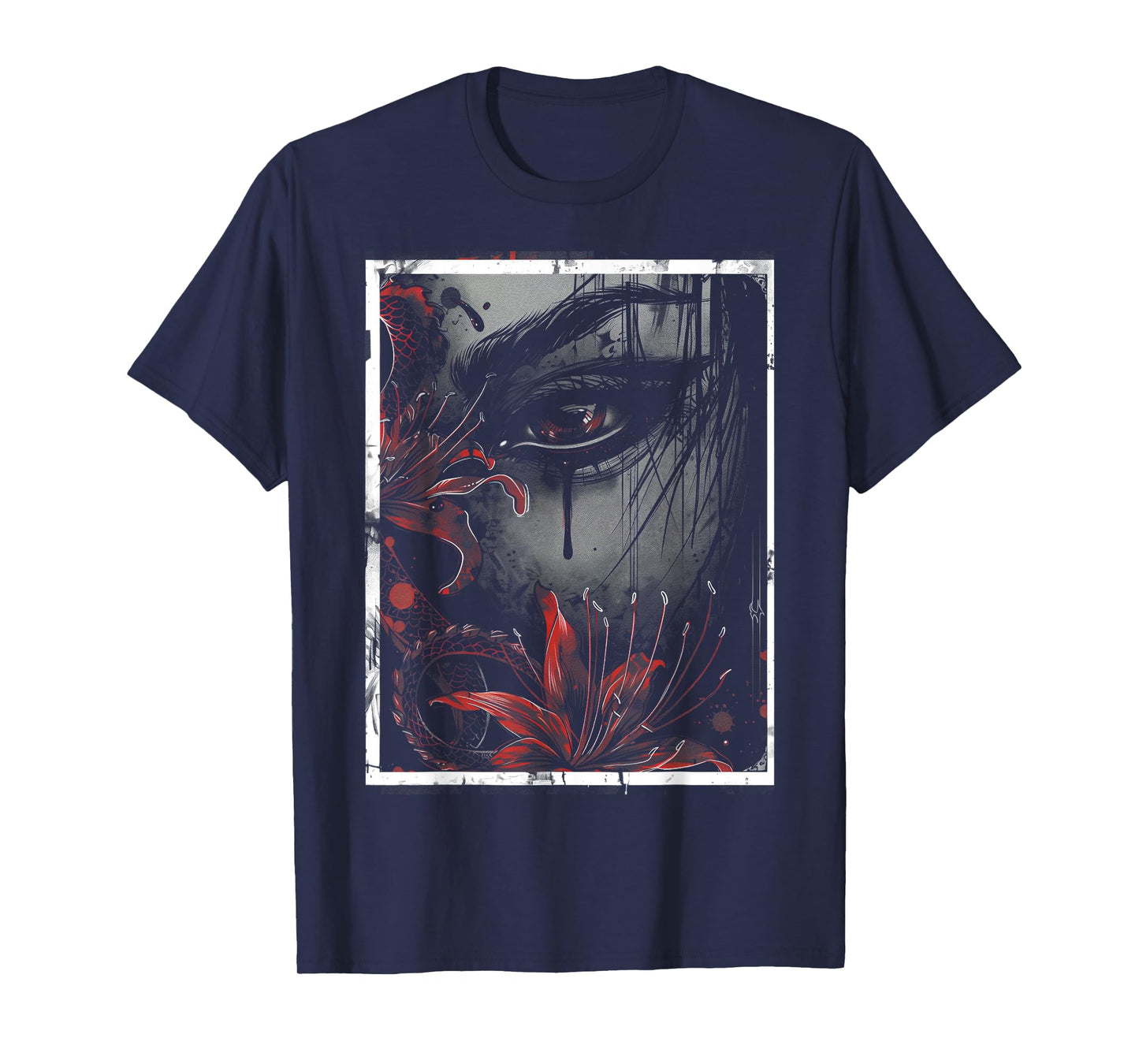 Anime Goth Sad Japanese Abstract Art Emotion Gothic T-Shirt