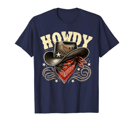 Howdy Cowboy Hat Western Rodeo T-Shirt