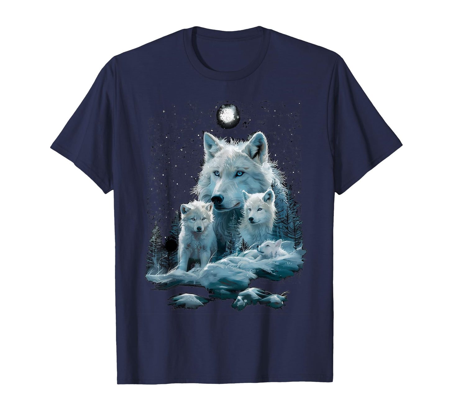 Mommy Wolf Snow Graphic Wolf Lovers Mother's Day Christmas T-Shirt