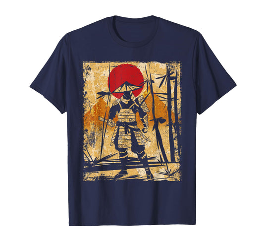 Samurai Japanese Art Vintage Fighter Retro T-Shirt