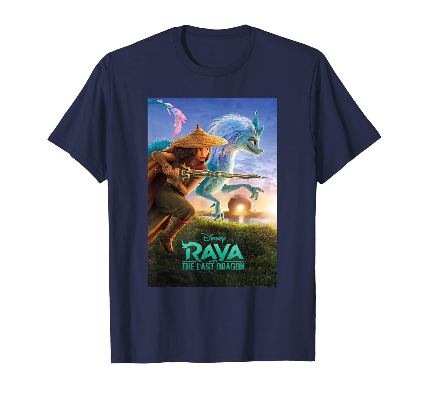 Disney Raya and The Last Dragon Movie Poster T-Shirt