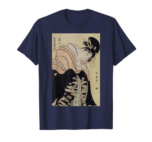 Japanese Retro Artwork Takigawa from the Tea-House Art T-Shirt