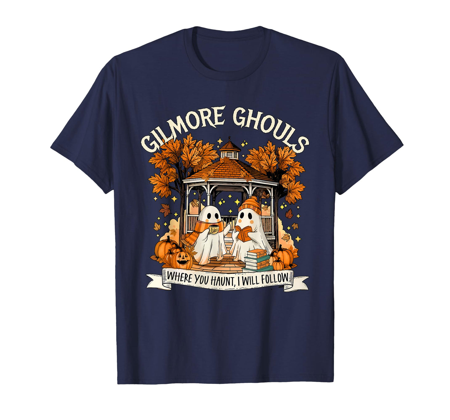 Gilmore Ghouls Halloween Spooky Fall Ghosts Coffee Lover Tee T-Shirt