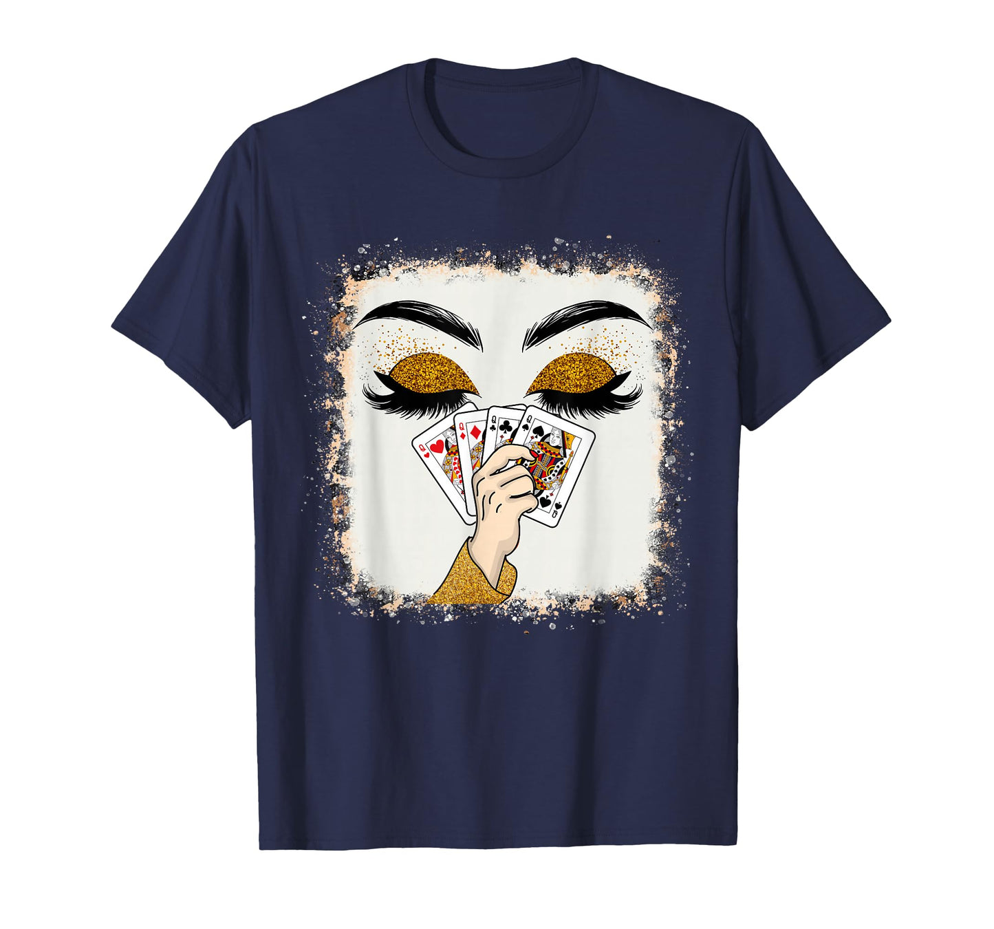 Womens All Queens Playing Her Hand Card Game Casino T-Shirt