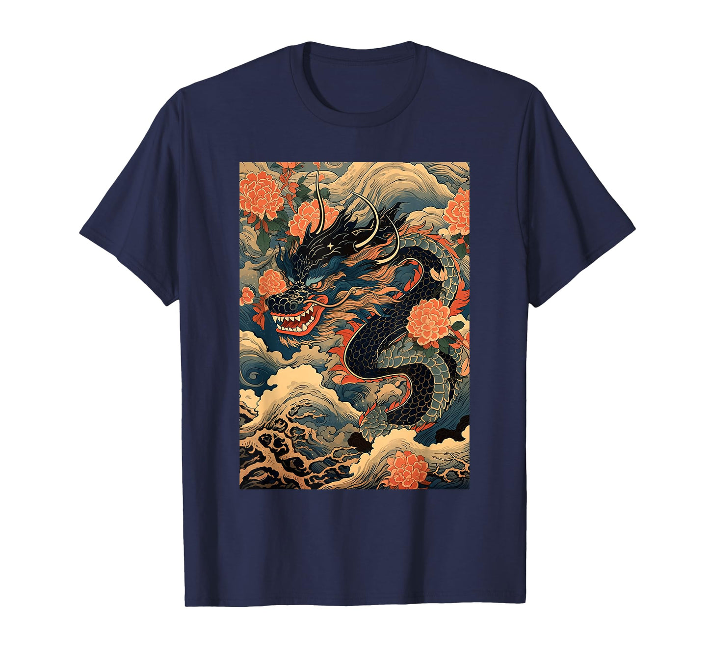 Vintage Dragon Japanese Graphic Art Retro Tattoo T-Shirt