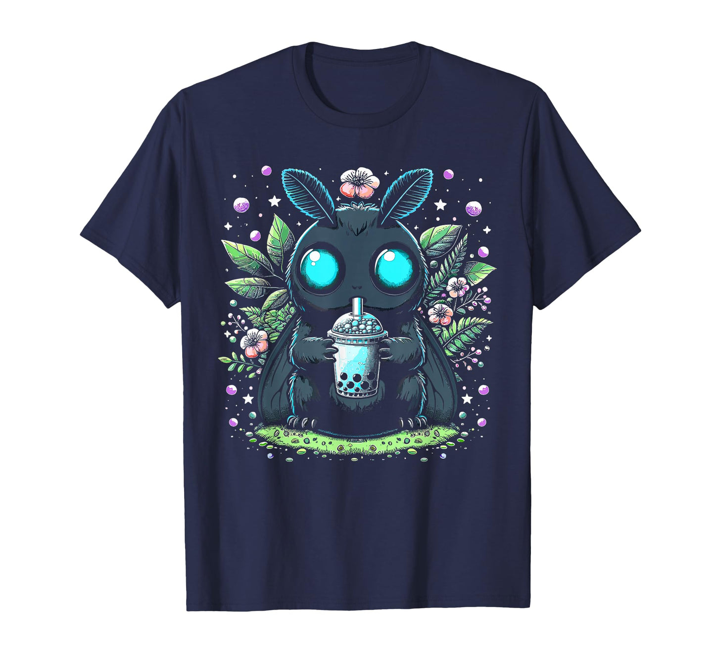 Cute Mothman Boba Tea Kawaii Bubble Tea T-Shirt