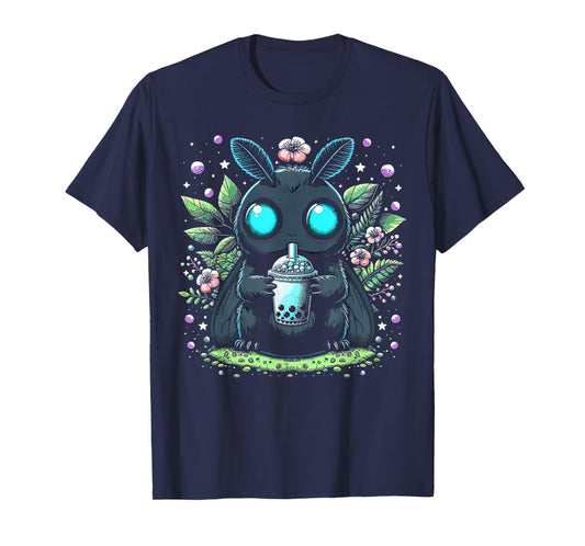 Cute Mothman Boba Tea Kawaii Bubble Tea T-Shirt