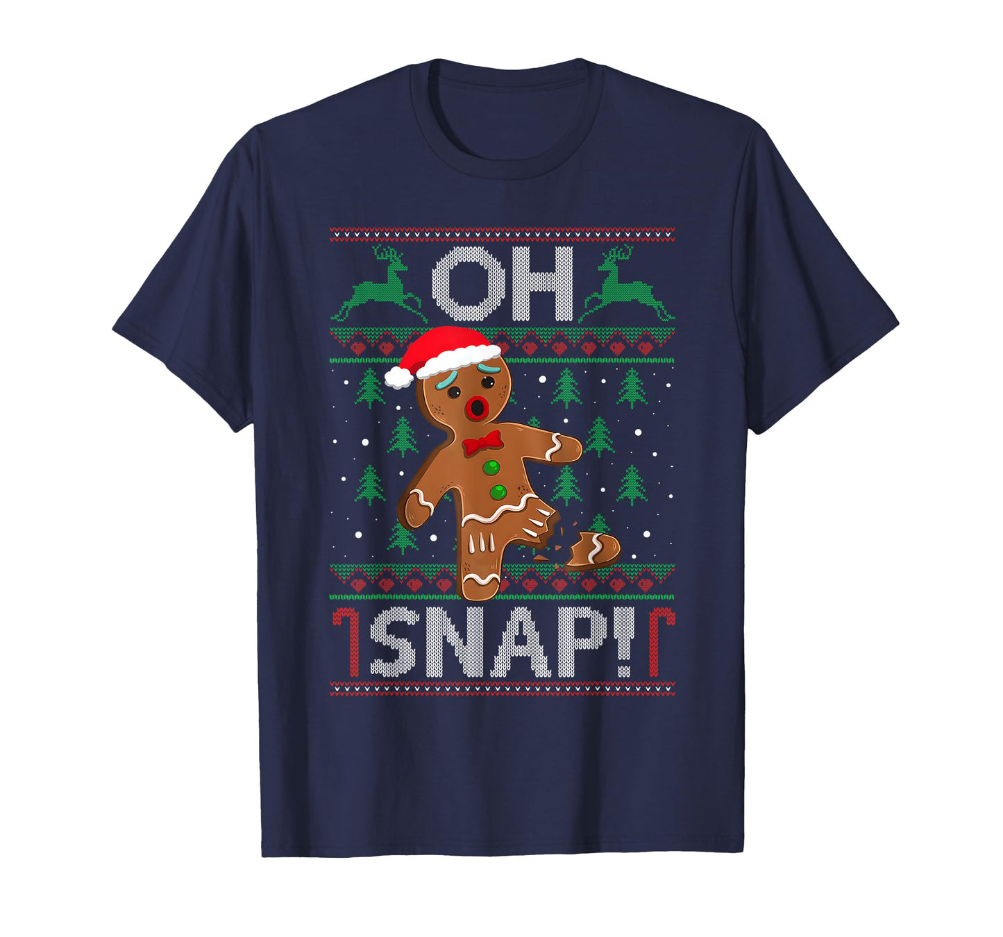 Oh Snap Gingerbread Man Christmas Funny Cookie Baking Xmas T-Shirt
