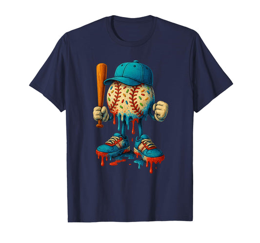 Baseball Lifestyle Youth Baseball Drip Icecream T-Shirt