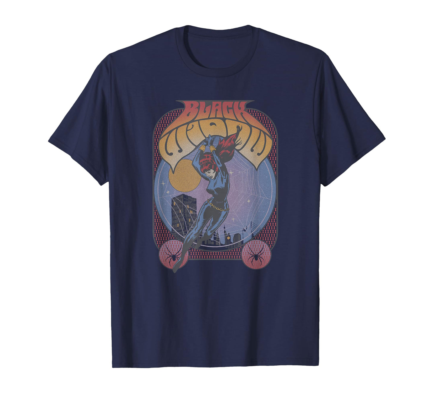 Marvel Black Widow Classic Comic Seventies Retro Poster T-Shirt