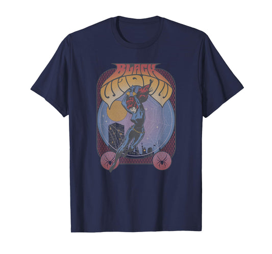 Marvel Black Widow Classic Comic Seventies Retro Poster T-Shirt