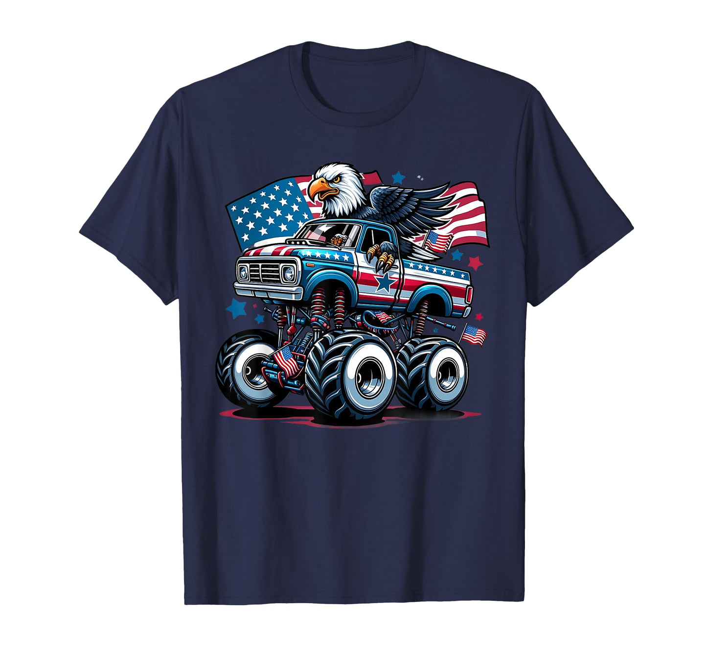 4th of July Shirts Boys American Flag USA Shirt Kids Eagle T-Shirt