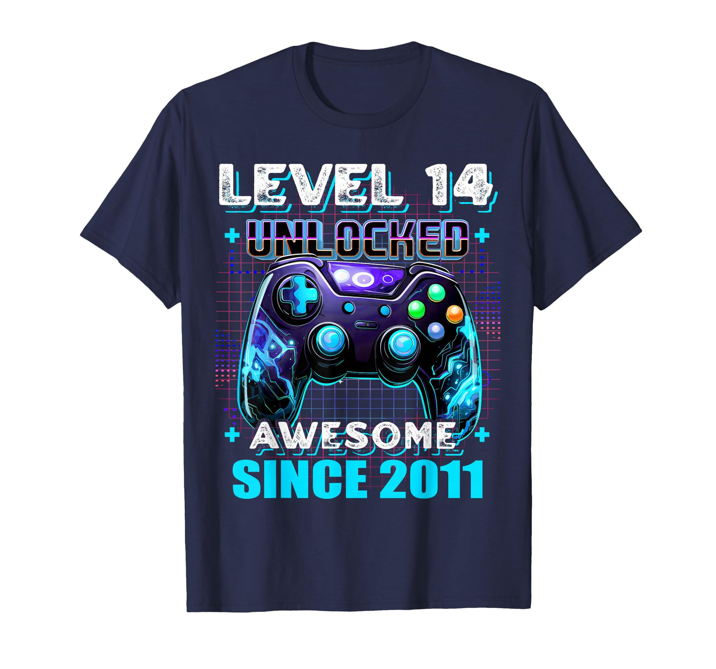 14th Birthday Boy Level 14 Gamer 14 Year Video Game Party T-Shirt