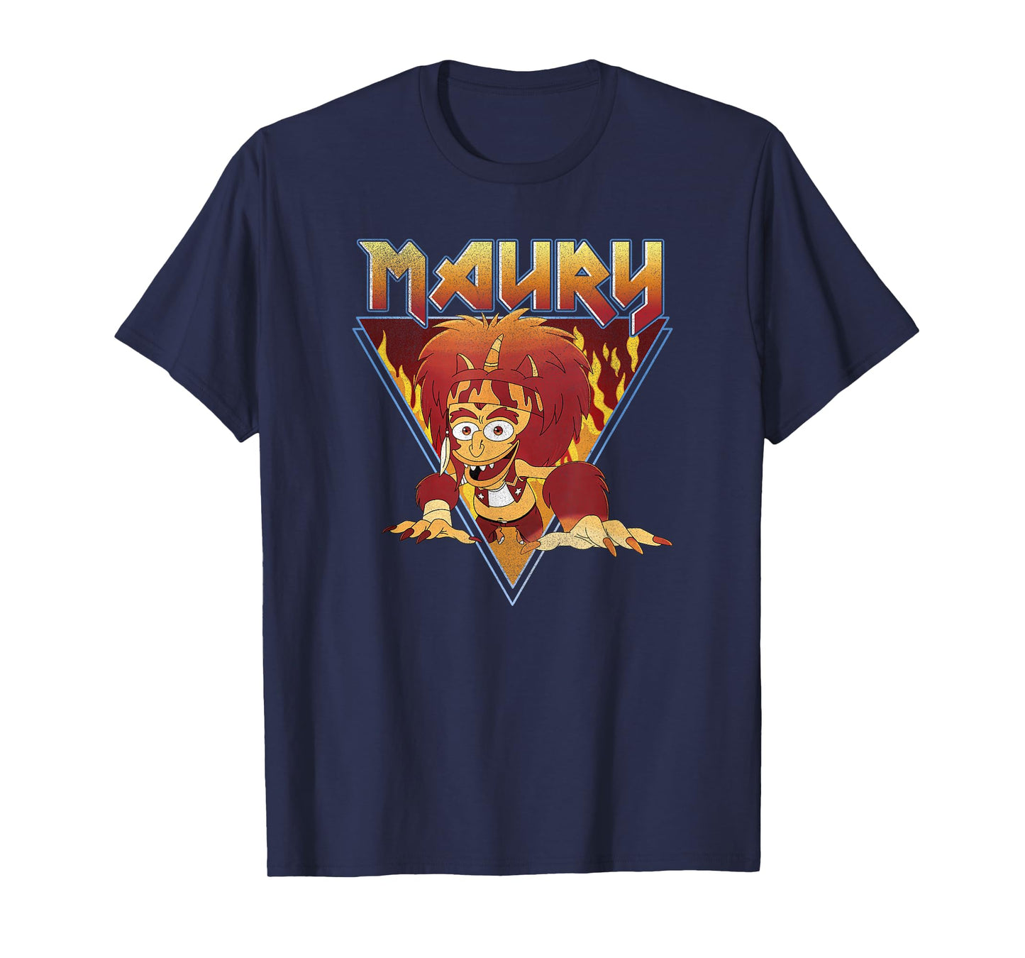 Big Mouth Maury Crawling Through The Flames Vintage Poster T-Shirt