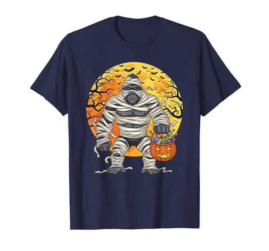 Halloween Gorilla Mummy Trick or Treat Spooky T-Shirt