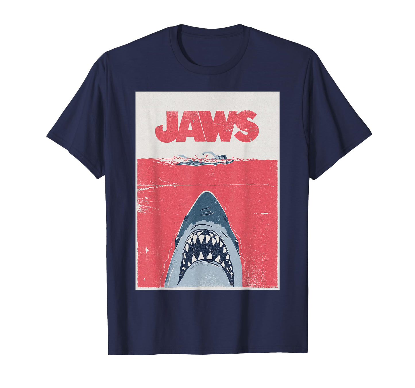Jaws 50th Anniversary Poster Red Tide Front & Back T-Shirt