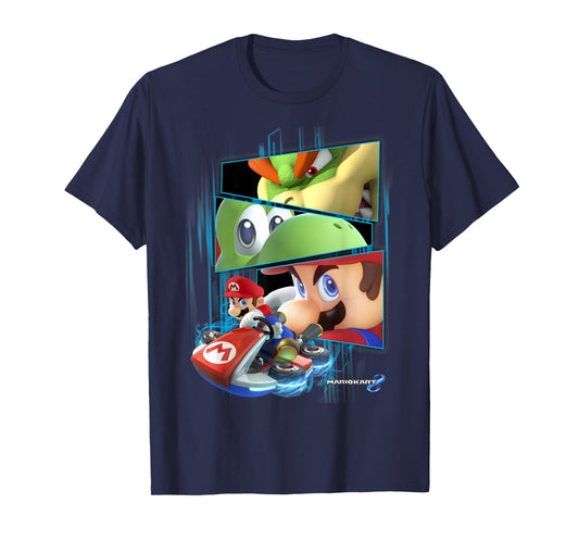Nintendo Mario Kart 8 Yoshi Bowser Race Eyes Graphic T-Shirt T-Shirt