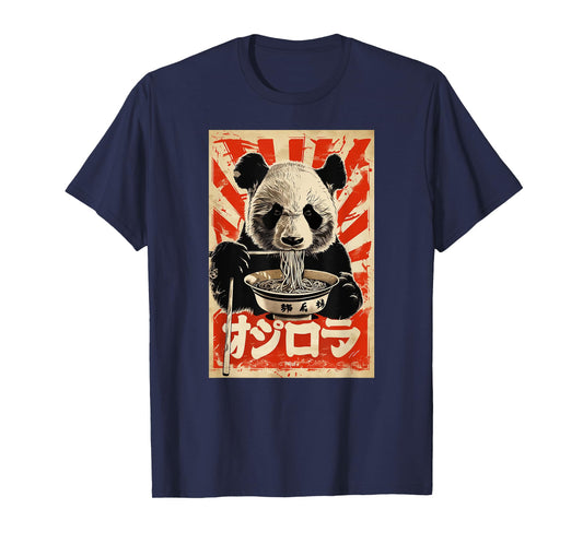 Japanese-Inspired Panda Eating Ramen T-Shirt T-Shirt