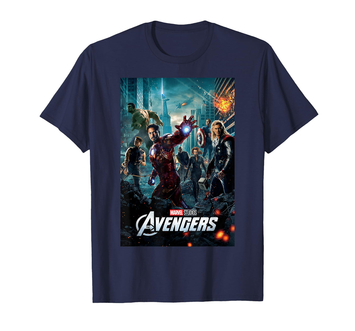 Marvel Studios Avengers Movie Poster Graphic T-Shirt T-Shirt