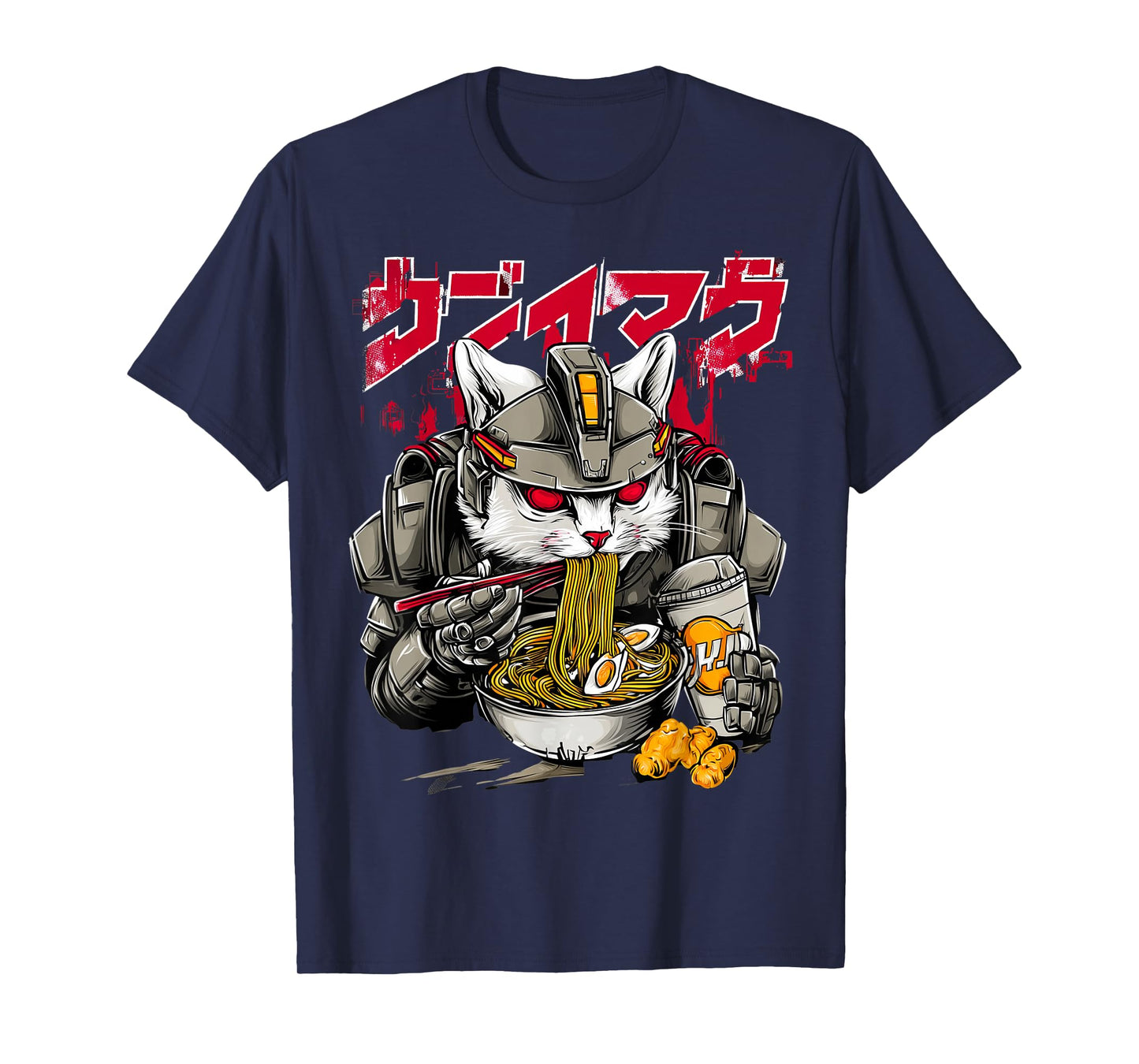 Cyberpunk Cat Japan Streetwear Y2K Anime Manga T-Shirt