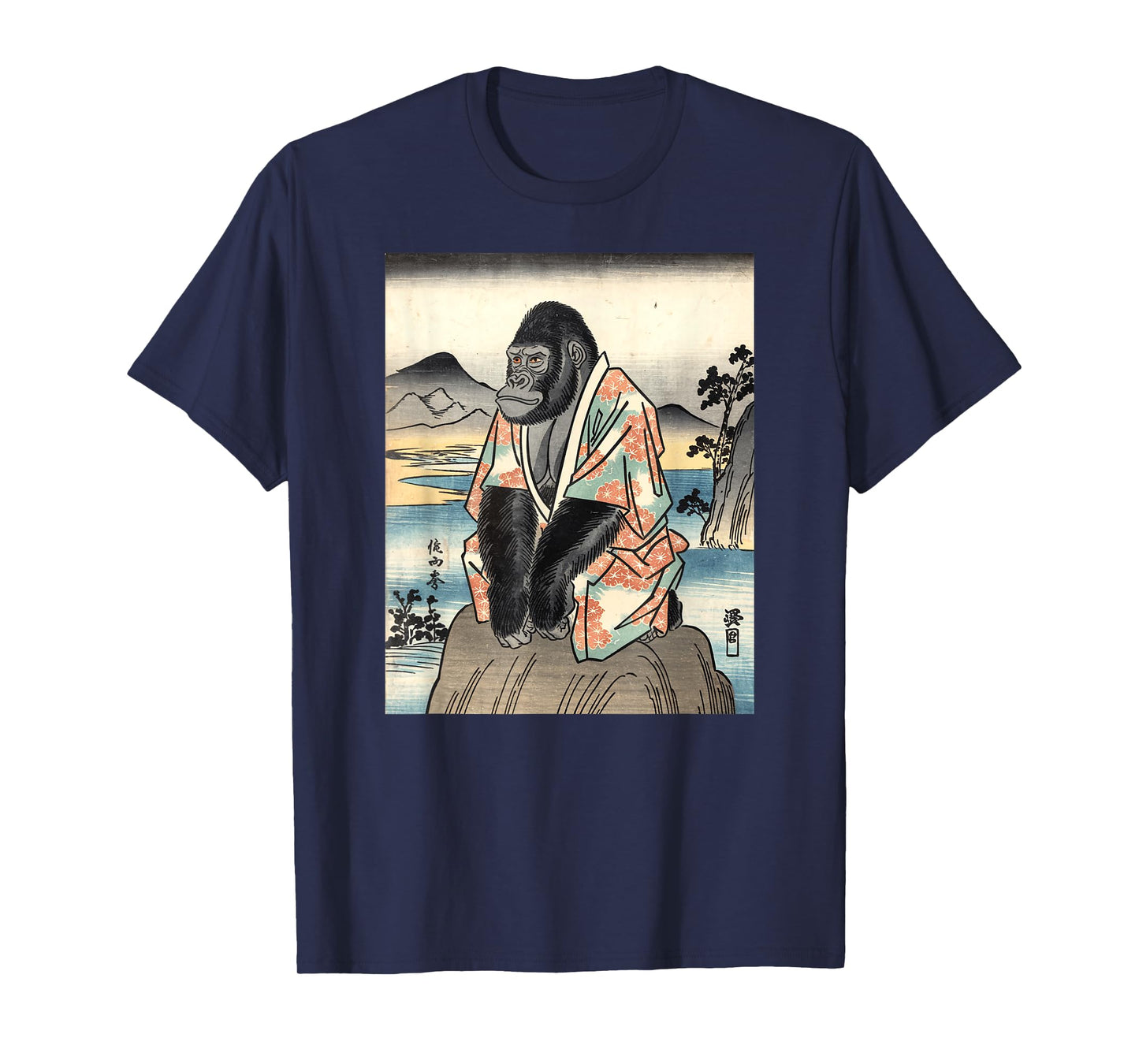 Japanese Art Gorilla Kyosai Vintage Japan Artwork T-Shirt