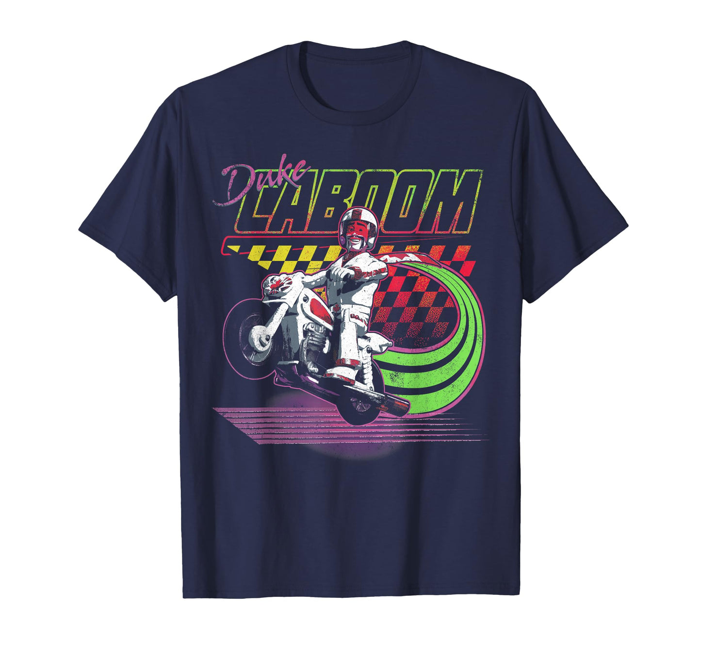 Disney Pixar Toy Story 4 Duke Caboom Neon Colors Poster T-Shirt