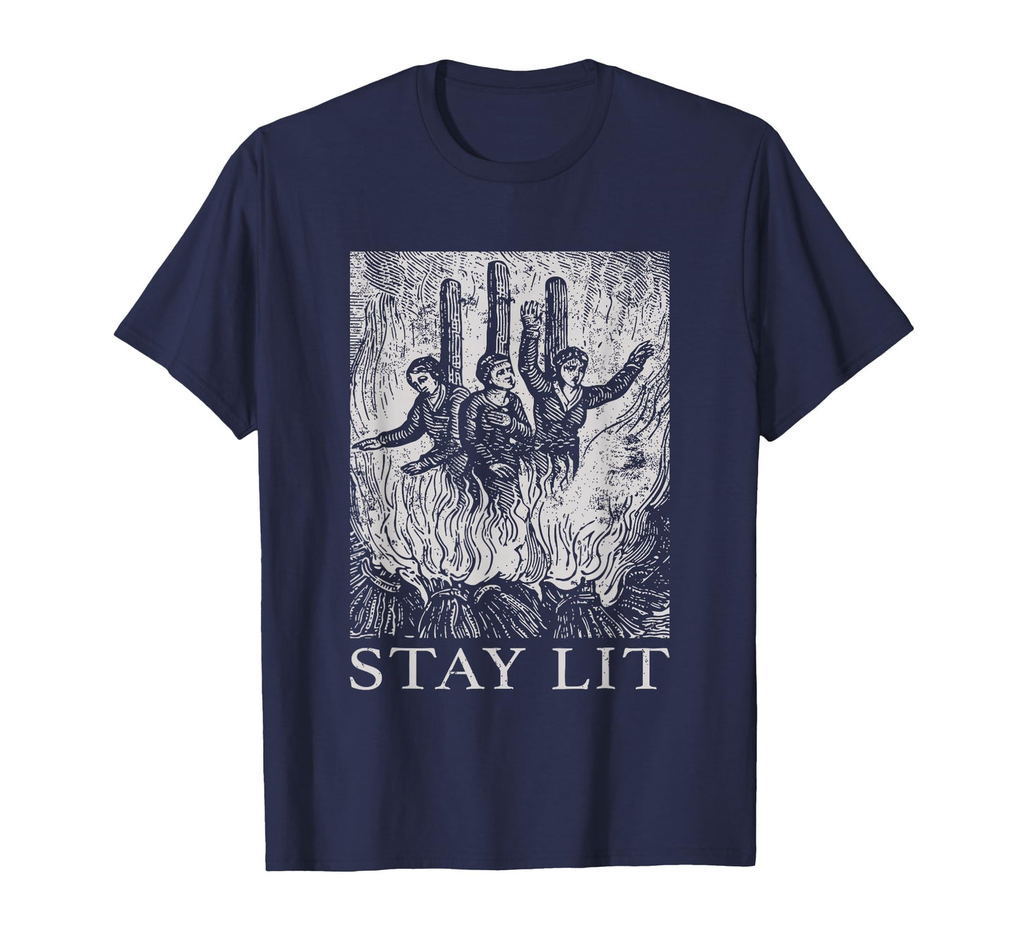 Occult Stay Lit Satan Devil Hell Unholy Antichrist Witch T-Shirt